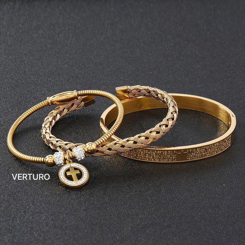 Kit com 3 Pulseiras [LUXURY PAI NOSSO] Original