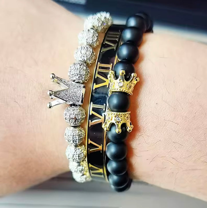 Kit com 3 Pulseiras [Royal Roman] Verturo