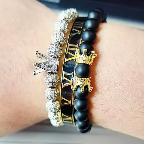 Kit com 3 Pulseiras [Royal Roman] Verturo