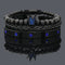 Kit com 3 Pulseiras [Black Blue Crystals] Original