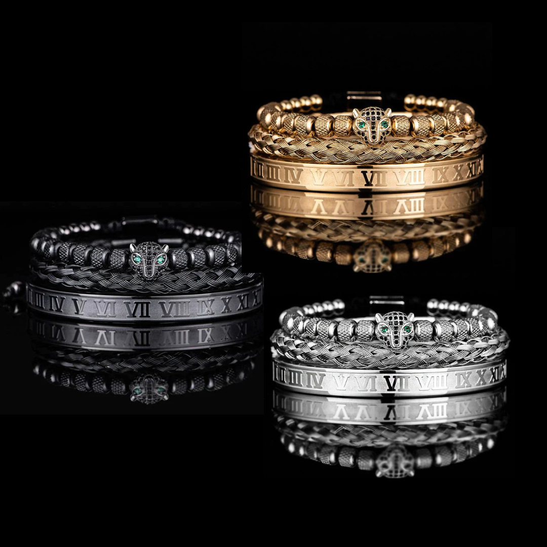 Kit com 3 Pulseiras [PANTERA NEGRA] Original