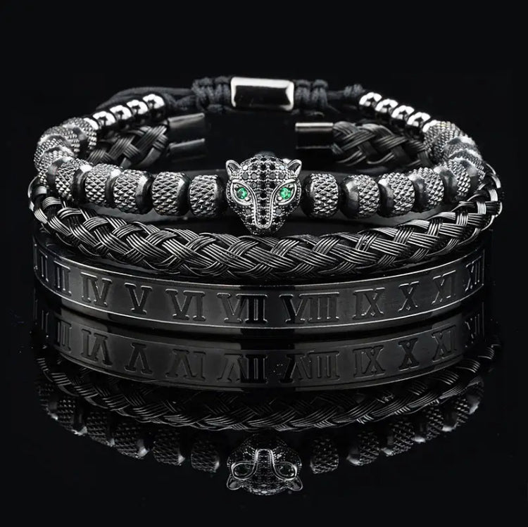Kit com 3 Pulseiras [PANTERA NEGRA] Original