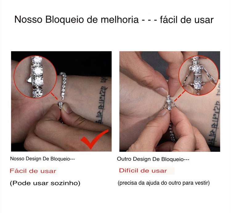 Pulseira Prata Esterlina Zirconia