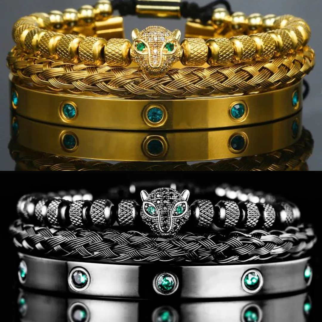 6 peças kit AVENTURINA PANTERA NEGRA