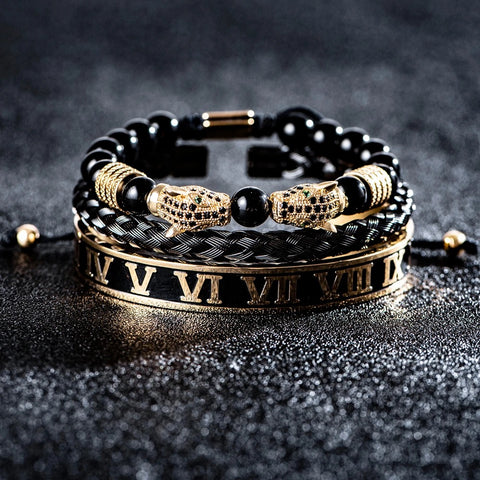 Kit com 3 Pulseiras [EMIRAD LEOPARD]