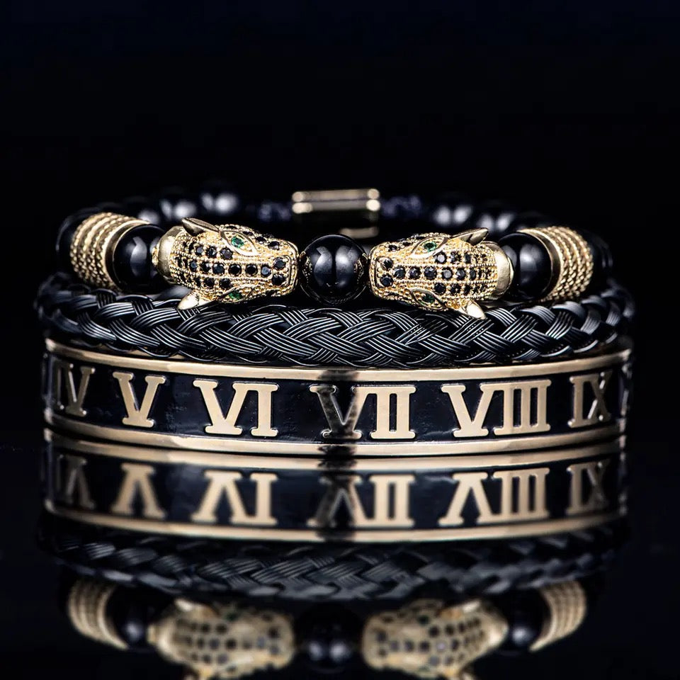 Kit com 3 Pulseiras [EMIRAD LEOPARD]