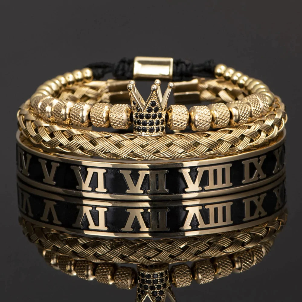 Kit com 3 Pulseiras [ROYAL RÓDIO NEGRO EDITION]