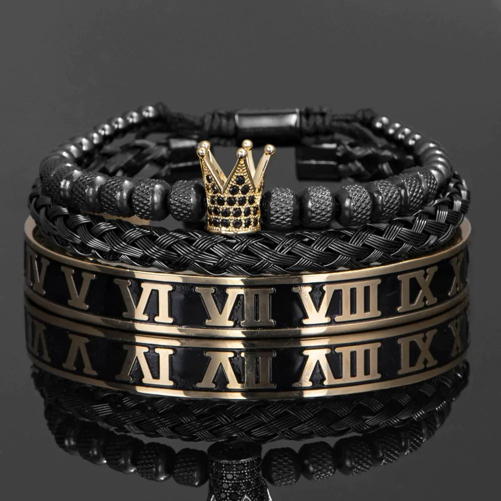 Kit com 3 Pulseiras [ROYAL RÓDIO NEGRO EDITION]