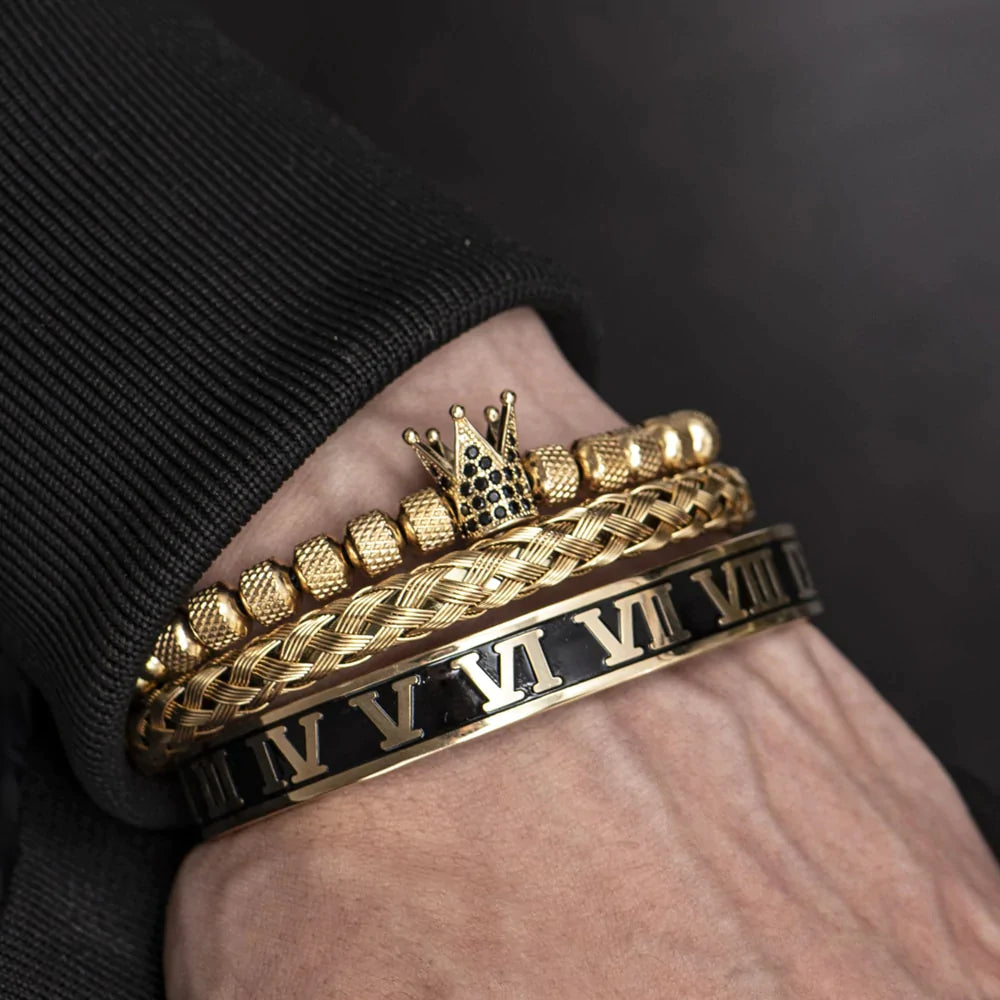 Kit com 3 Pulseiras [ROYAL RÓDIO NEGRO EDITION]