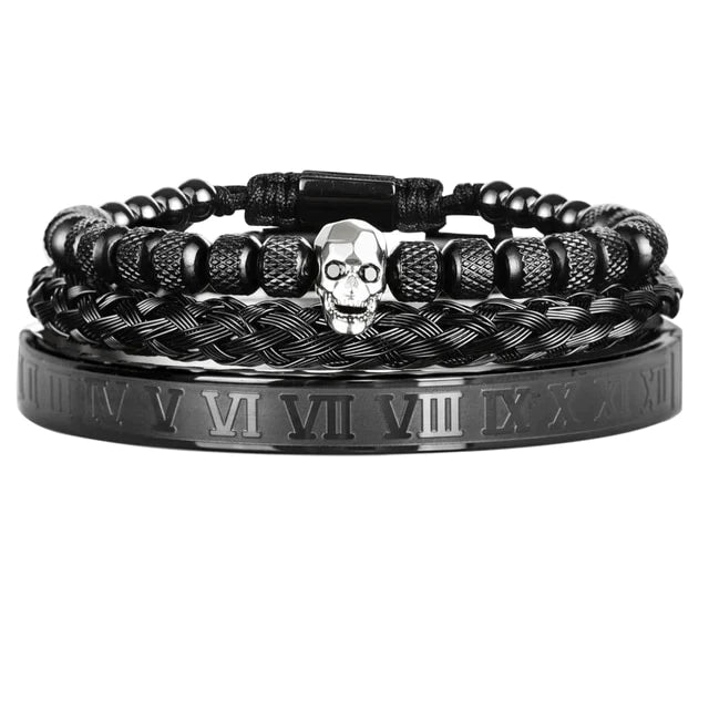 Kit com 3 Pulseiras [SKULL]