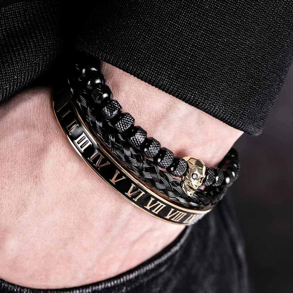 Kit com 3 Pulseiras [SKULL]