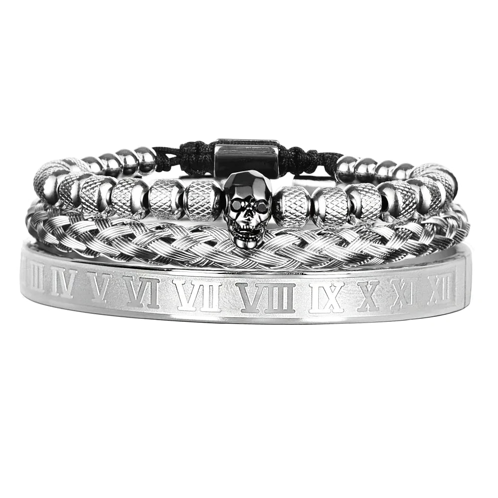 Kit com 3 Pulseiras [SKULL]