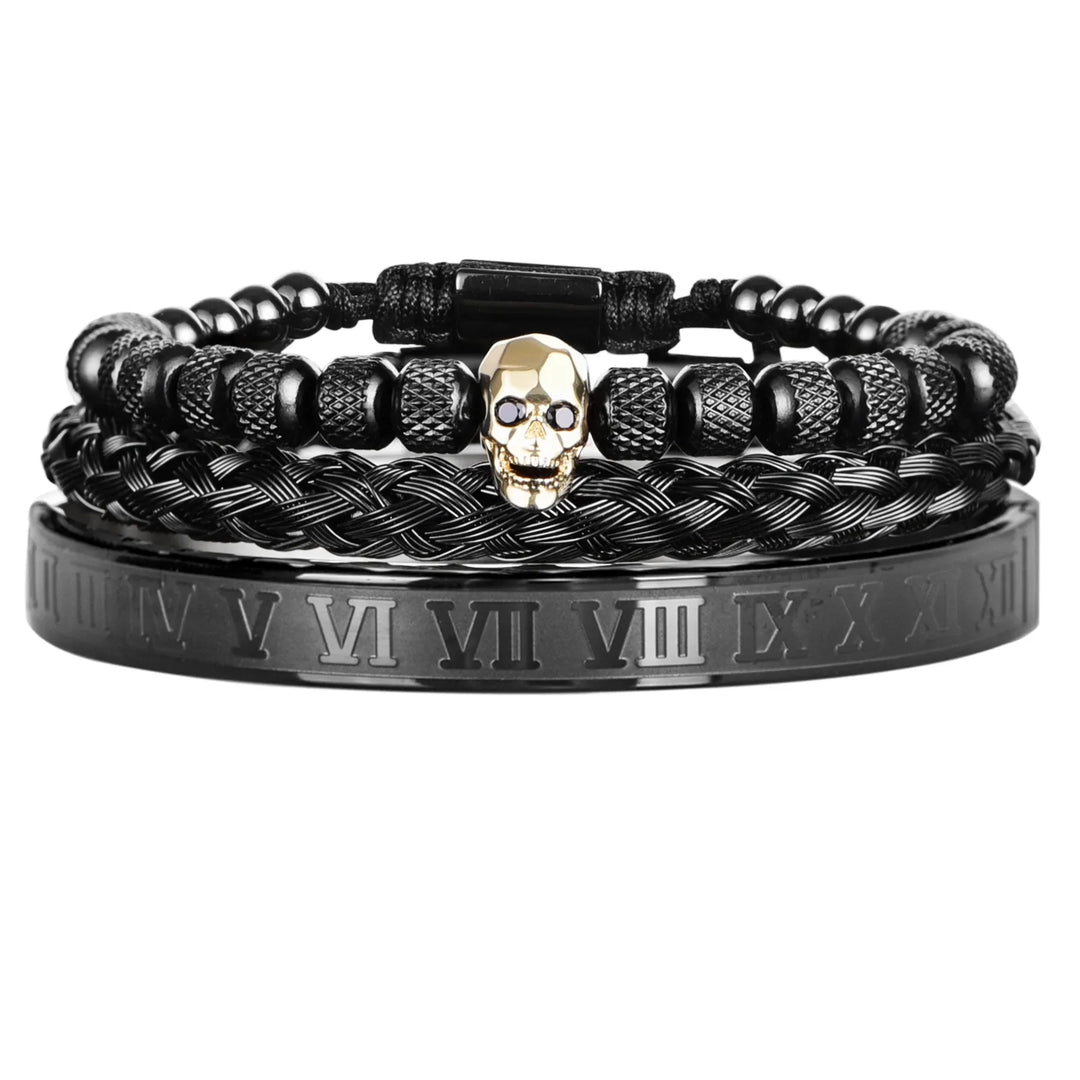 Kit com 3 Pulseiras [SKULL]