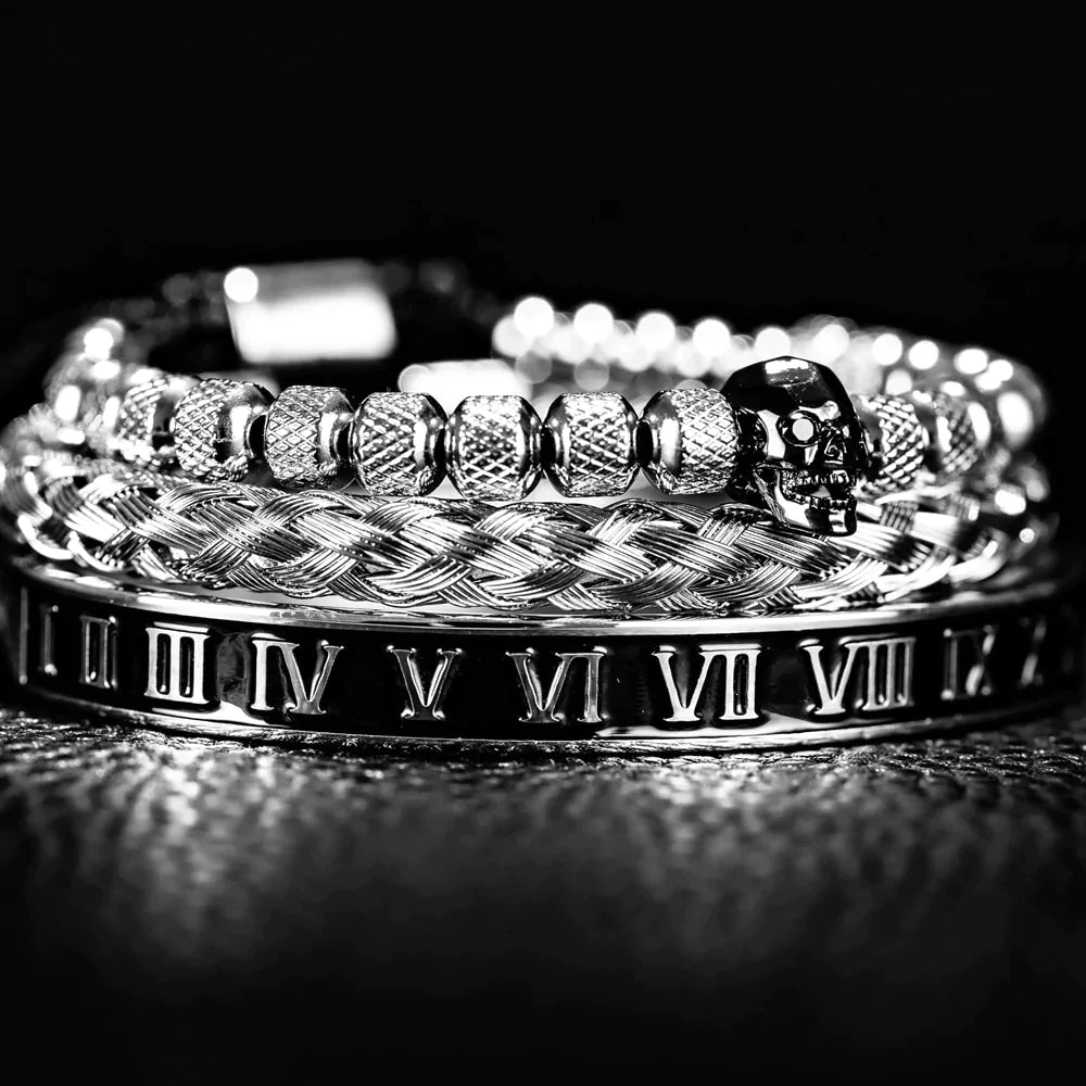 Kit com 3 Pulseiras [SKULL]