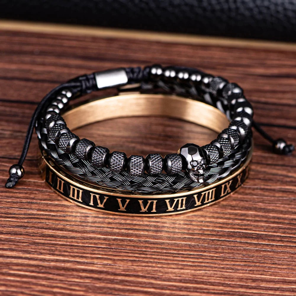 Kit com 3 Pulseiras [SKULL]