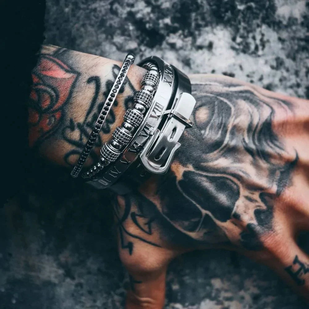 Kit com 4 Pulseiras [Rei Arthur Cristal]