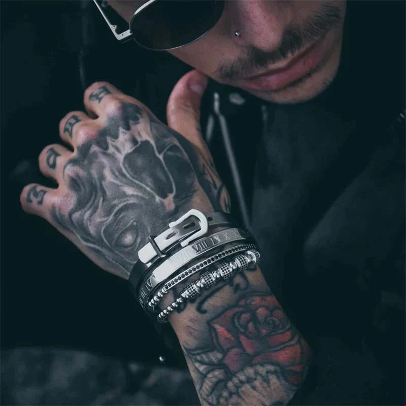 Kit com 4 Pulseiras [Rei Arthur Cristal]