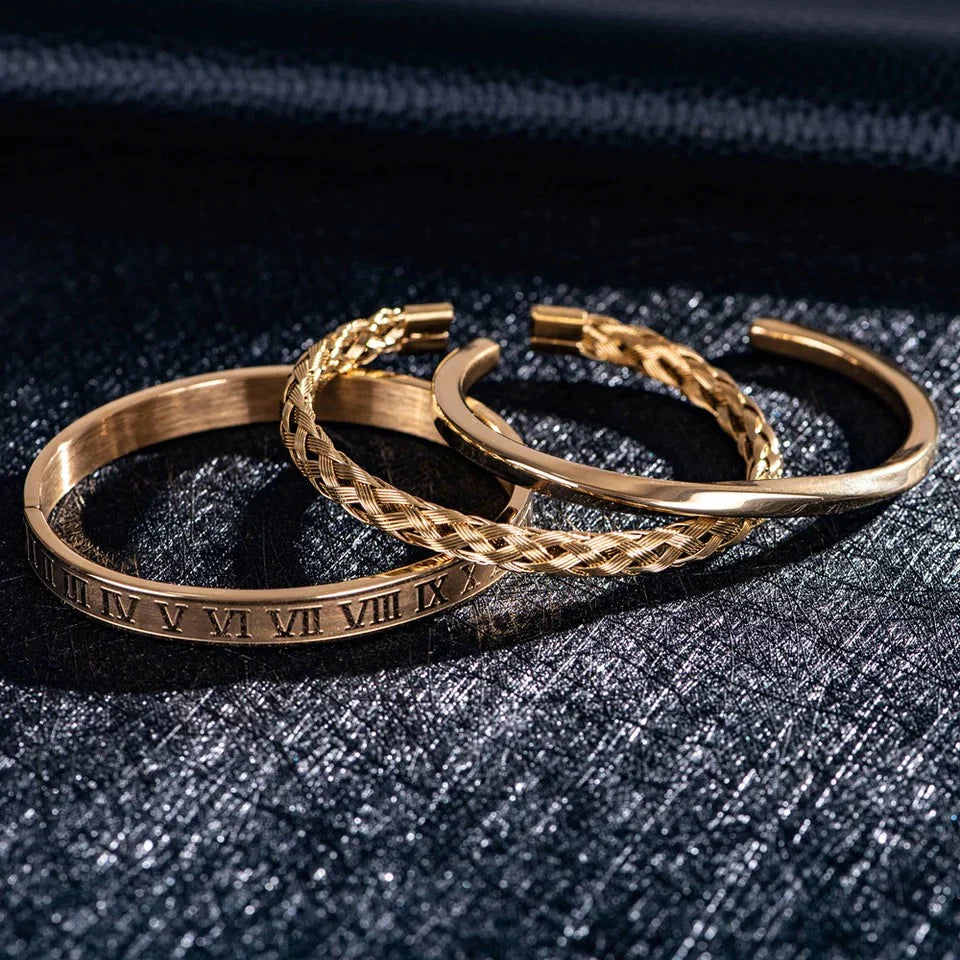 Kit com 3 Pulseiras [CLASSIC ROMAN]