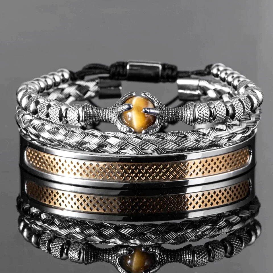 Kit com 3 Pulseiras [OLHO DE TIGRE]