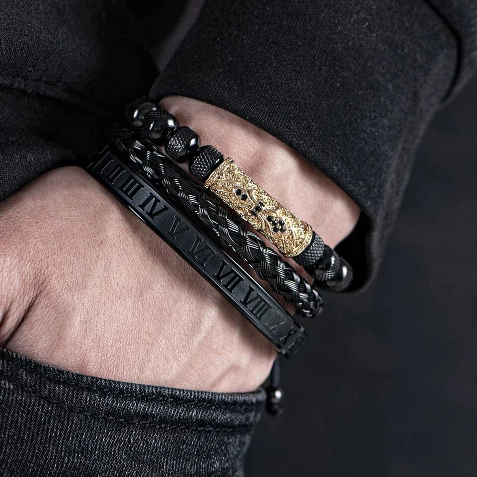 Kit com 3 Pulseiras [NERO NEMESIS]