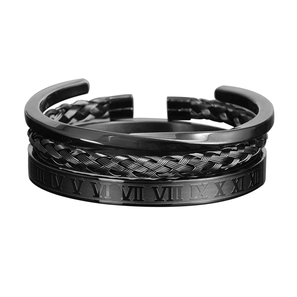 Kit com 3 Pulseiras [CLASSIC ROMAN]