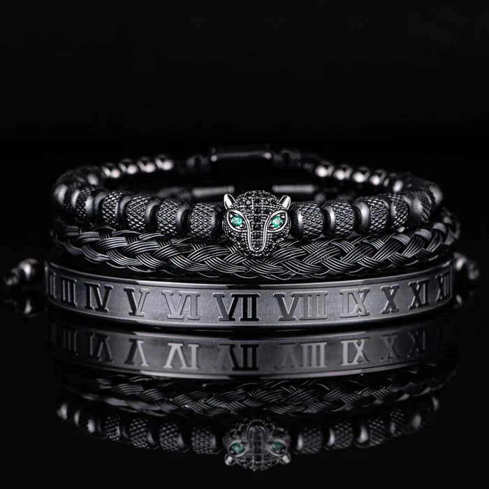 Kit com 3 Pulseiras [PANTERA NEGRA] Original