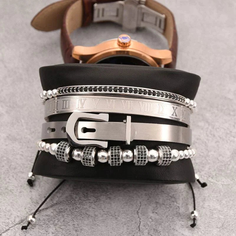 Kit com 4 Pulseiras [Rei Arthur Cristal]
