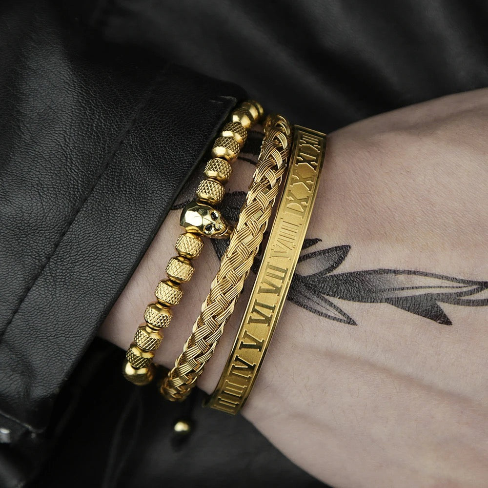 Kit com 3 Pulseiras [SKULL]