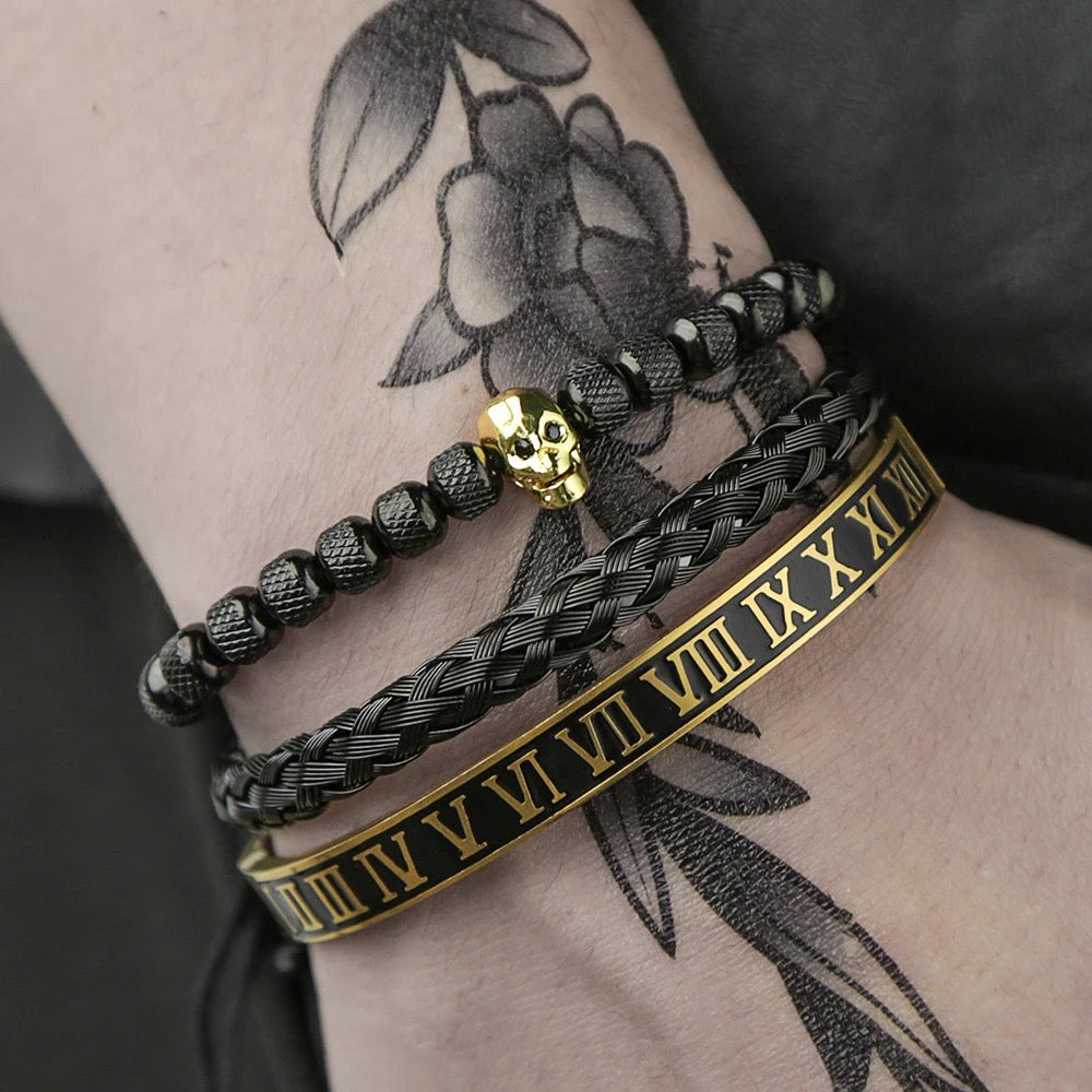 Kit com 3 Pulseiras [SKULL]