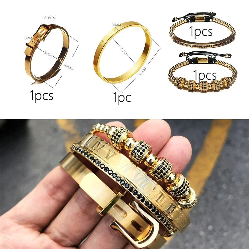 Kit com 4 Pulseiras [Rei Arthur Cristal]