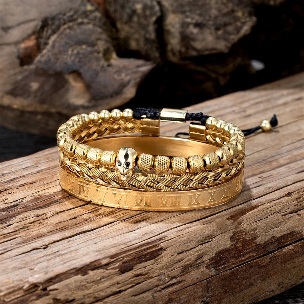 Kit com 3 Pulseiras [SKULL]