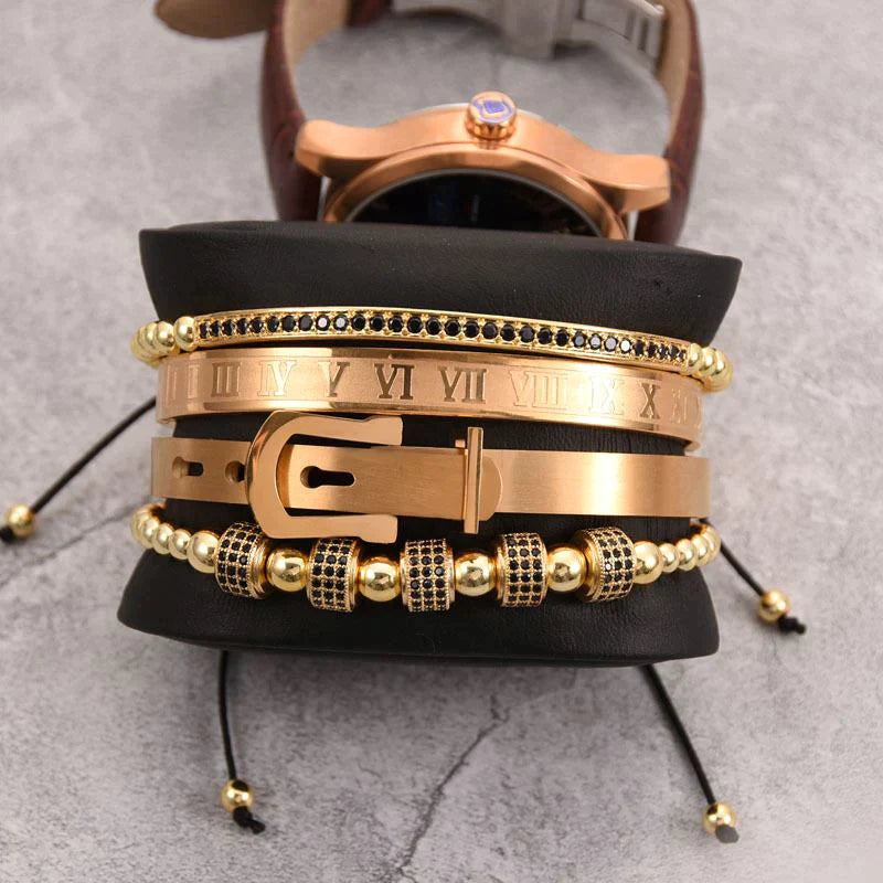 Kit com 4 Pulseiras [Rei Arthur Cristal]