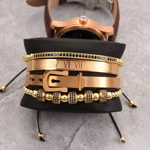 Kit com 4 Pulseiras [Rei Arthur Cristal]