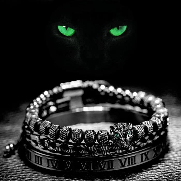 Kit com 3 Pulseiras [PANTERA NEGRA] Original